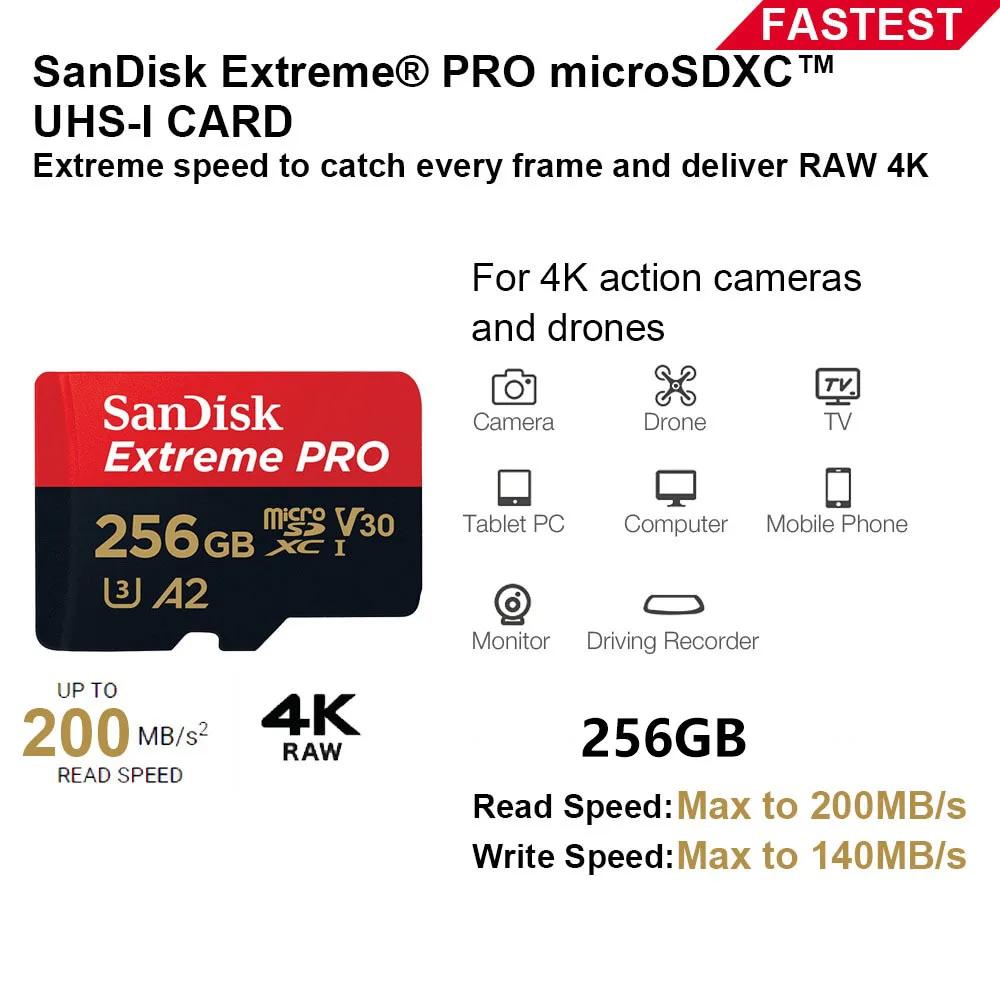 SanDisk Extreme Pro ũ SD, TF ÷ ī, 32GB ޸ ī, 256GB, 512GB, ִ 170MB/s ӵ б, 128GB, 64GB